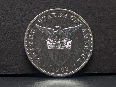1903 Philippines U.S. Commonwealth One Peso BU/MS, 90% Silver