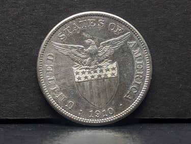 1910-S Philippines U.S. Commonwealth One Peso BU/MS, 80% Silver