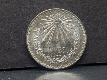 1944 Mexico One Peso - 72% silver