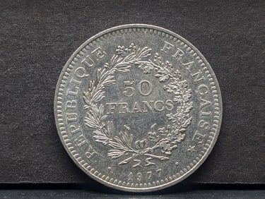 1977 50 Francs, , 90% Silver
