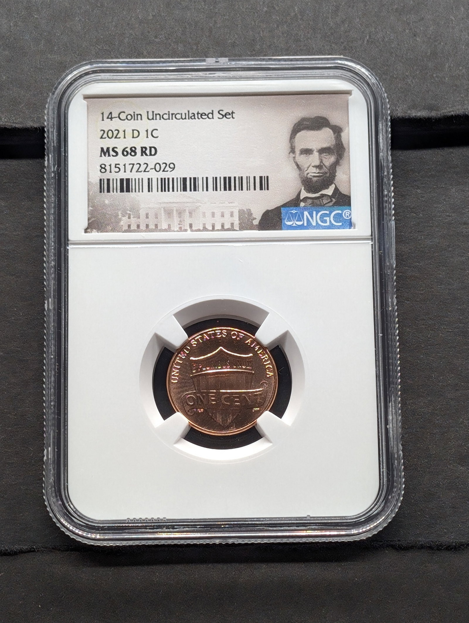 2021-D Lincoln Shield Cent - NGC MS68 RD: 2021-D Lincoln Shield Cent - NGC MS68 RD