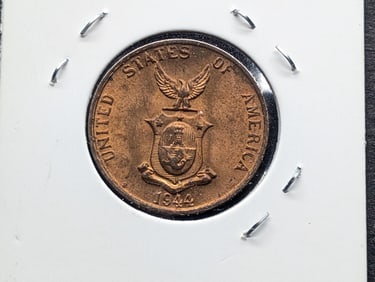 1944-S Philippines One Centavos UNC