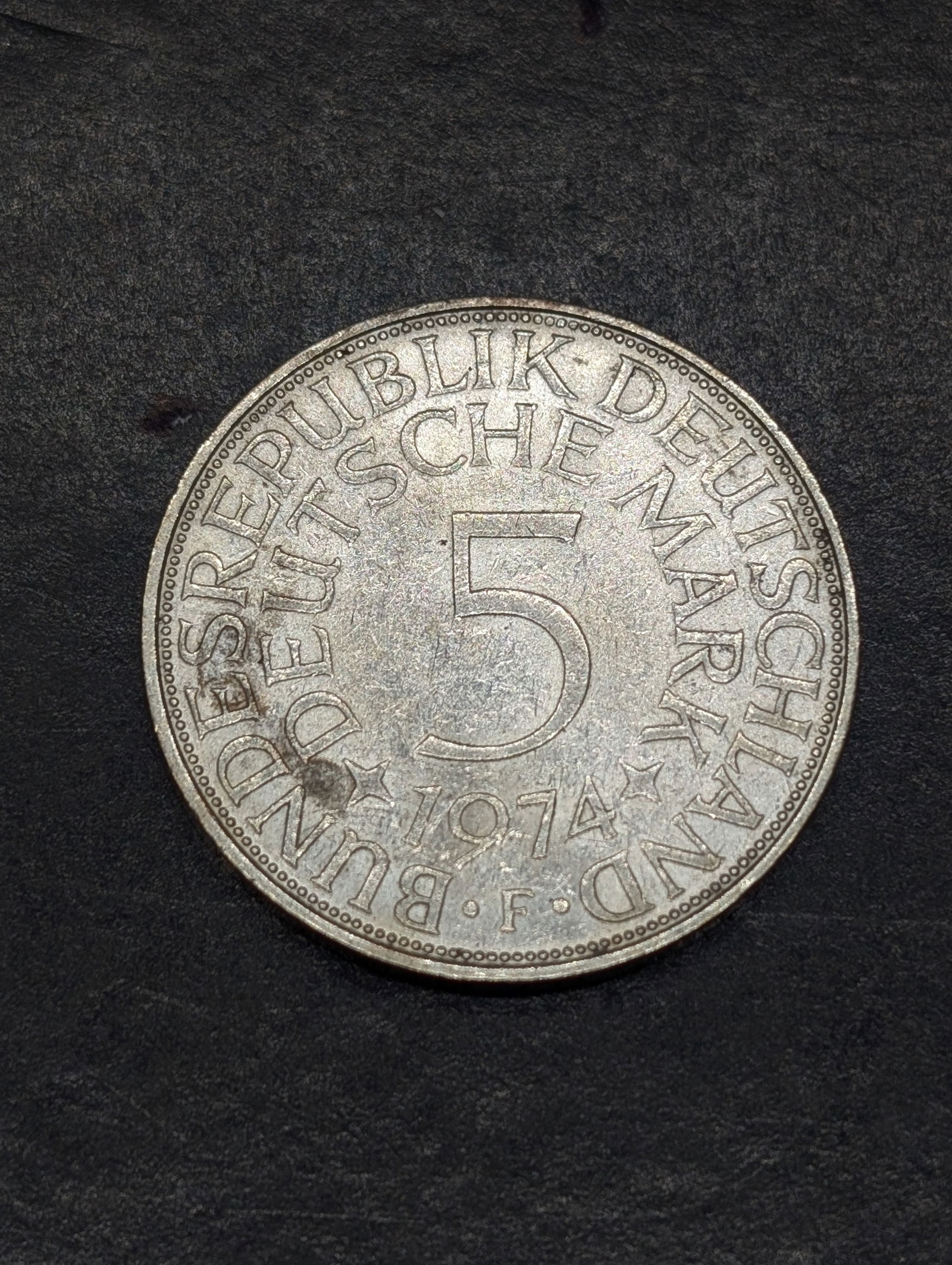 1974-F Germany 5 Silver Marks (1 of 2)