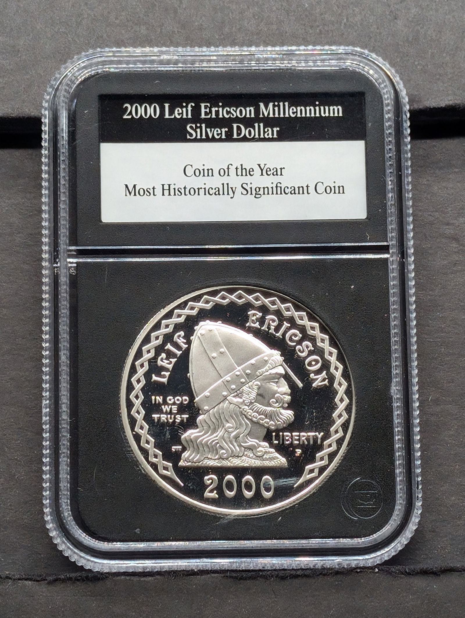 2000-P PROOF Leif Ericson Millennium Commemorative Silver Dollar - PCS Stamps & Coins GUARANTEED (1 of 3)