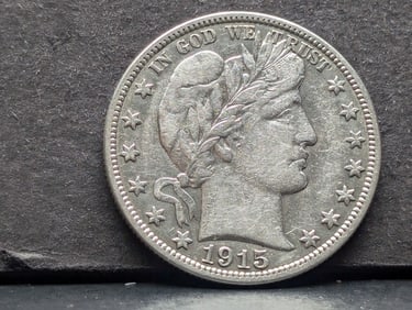 1915-S Barber Silver Half Dollar **AU**