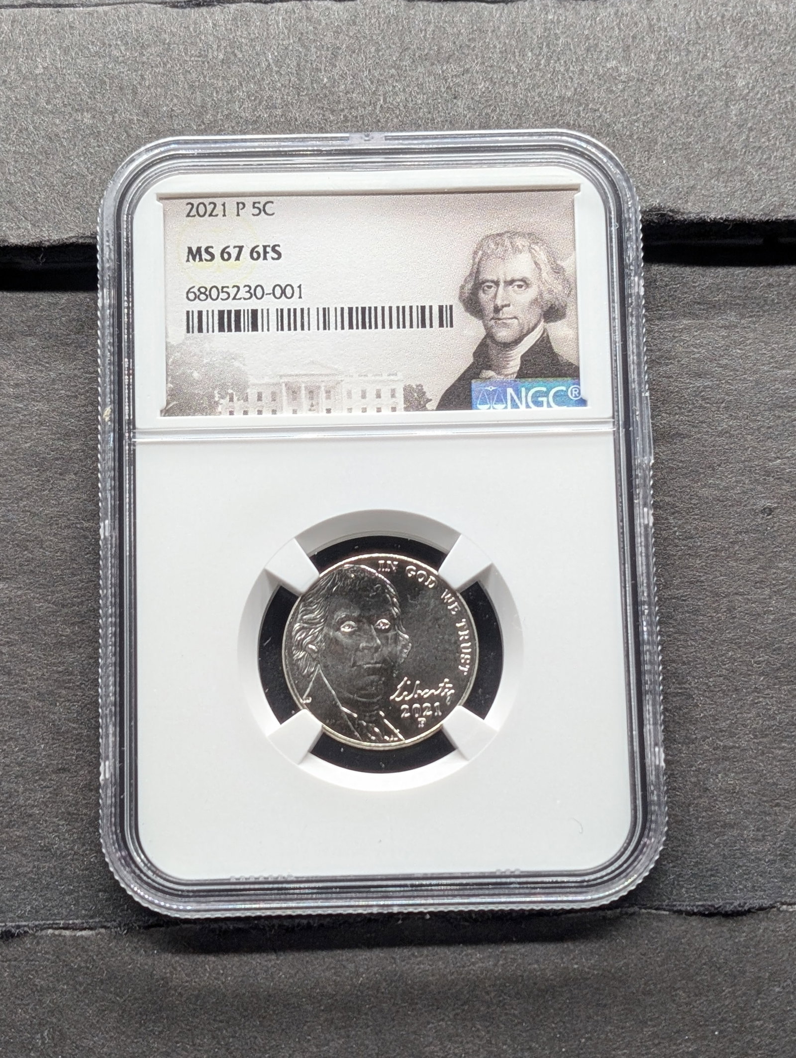 2021-P Jefferson Nickel - NGC MS67 6FS: 2021-P Jefferson Nickel - NGC MS67 6FS