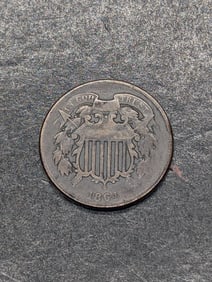 1864 U.S. 2 Cents "Small Motto" VF