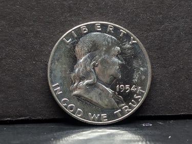 1954 PROOF Franklin Silver Half Dollar