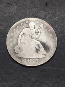 1847-O w/ Drapery Seated Liberty Half Dollar