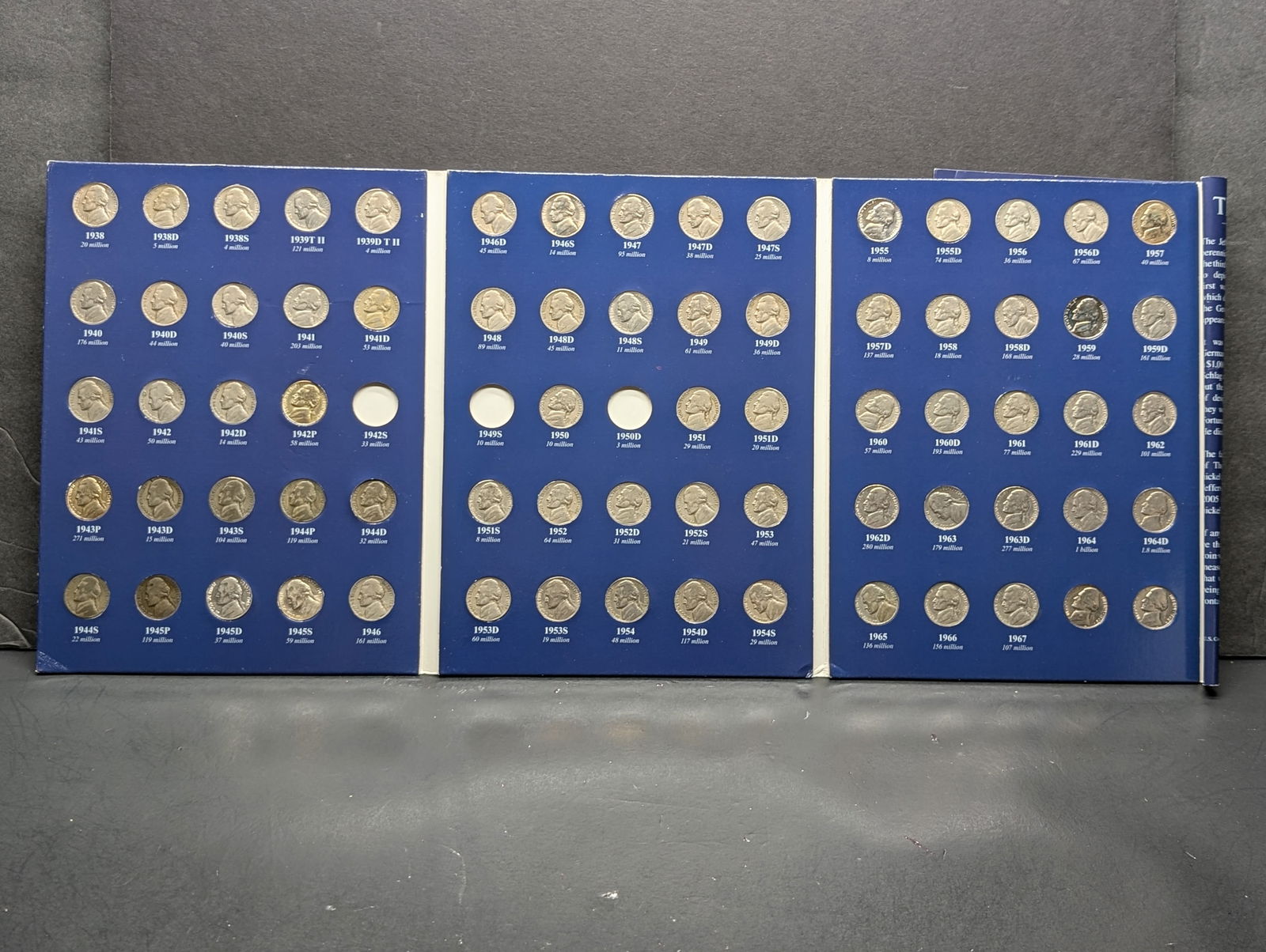 1938-1968 Jefferson Nickel Collection Including 10 Silver Wartime Nickels & Some Better Dates in (1 of 5)