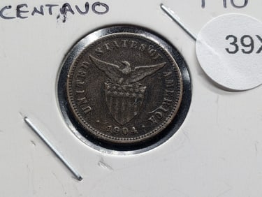 1904 Philippines Half Centavo AU High Grade
