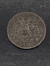 1879 Mexico SECOND REPUBLIC 50 Centavos "Zs" - 90% Silver