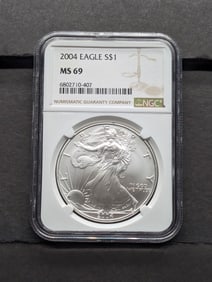 2004 American Silver Eagle - NGC MS69
