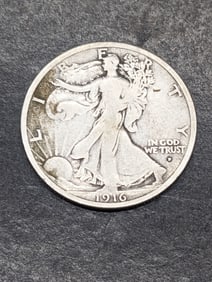 **VG+** 1916-D Walking Liberty Half Dollar