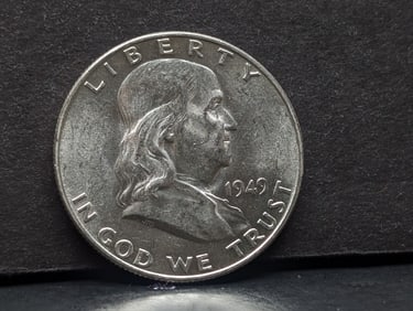 **BRILLIANT UNC** 1949-D Franklin Silver Half Dollar