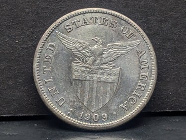 1909(S) Philippines US Commonwealth Silver Peso 80% Silver