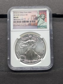 2019-W West Point American Silver Eagle NGC MS69