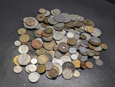 Bag of 1.8 Lbs. of Various Vintage & Modern World Coins