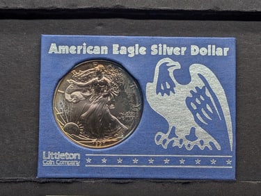 1997 U.S. American Silver Eagle UNC High Grade With Toning