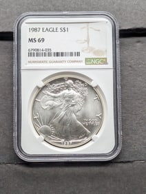 1987 American Silver Eagle - PCGS MS69