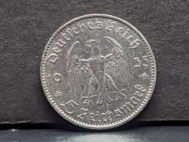 1935-E Germany 5 Silver Reichsmark