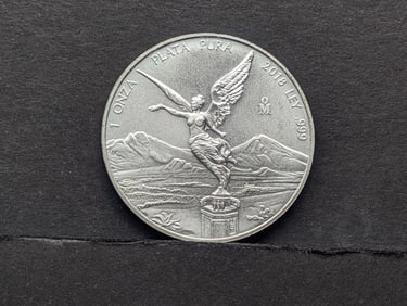 2018 Mexican Silver Libertad Round. One Troy Ounce Silver.999 Fine