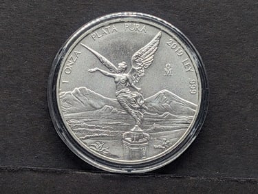 2019 Mexican Silver Libertad Round. One Troy Ounce Silver.999 Fine