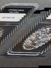 1999-P UNC Dolley Madison Commemorative Silver Dollar - PCS Stamps & Coins GUARANTEED GENUINE