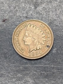**CHOICE AU** 1894 Indian Head Cent