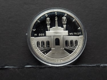 1984-S Los Angeles Olympics XXIII - Olympic Coliseum Commemorative Silver Dollar in OGP