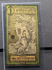 1/1000th Troy Oz. 24k PURE GOLD $1.00 2024 Utah Goldback