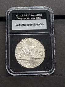 2007-P UNC Little Rock Central H.S. Desegregation Commemorative Silver Dollar - PCS Stamps & Coins