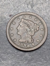 1846 Braided Hair Large Cent **VF**