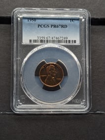 1950 PROOF Lincoln Wheat Cent - PCGS PR67 RD