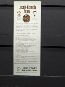 1973-D Lincoln-Kennedy Cent in Information Display Card - Uncirculated