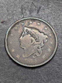 1834 Coronet Head Large Cent **VG**