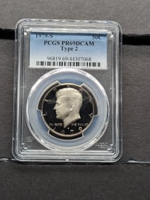 1979-S PROOF Type 2 Kennedy Half Dollar - PCGS PR69 DCAM