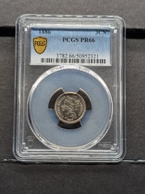 1886 PROOF Three Cent Nickel - PCGS PR66
