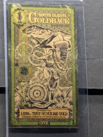 1/1000th Troy Oz. 24k PURE GOLD 2024 $1.00 South Dakota Goldback