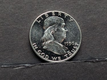 1950 PROOF Franklin Silver Half Dollar