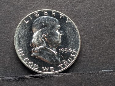 1954 PROOF Franklin Silver Half Dollar