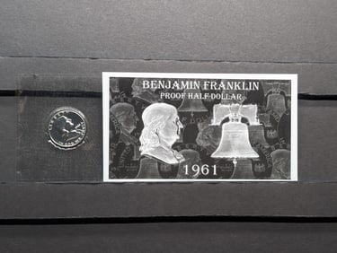 1961 PROOF Benjamin Franklin Silver Half Dollar