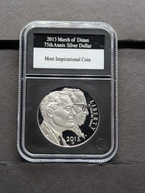 2015-W PROOF March of Dimes 75th Anniv. Commemorative Silver Dollar - PCS Stamps & Coins GUARANTEED