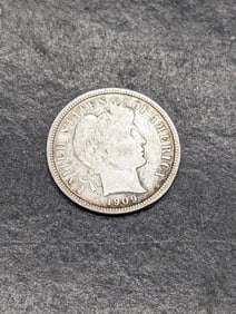1909 Barber Silver Dime