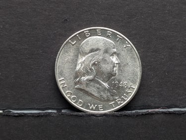 **AU/UNC** 1948-D Franklin Silver Half Dollar