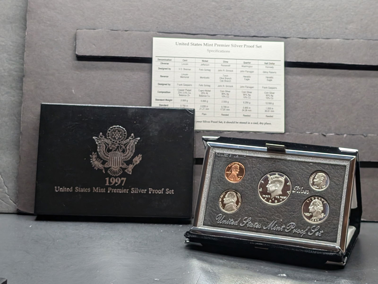 1997-S U.S. Mint Premier Silver Proof Set in OGP w/ COA (1 of 4)