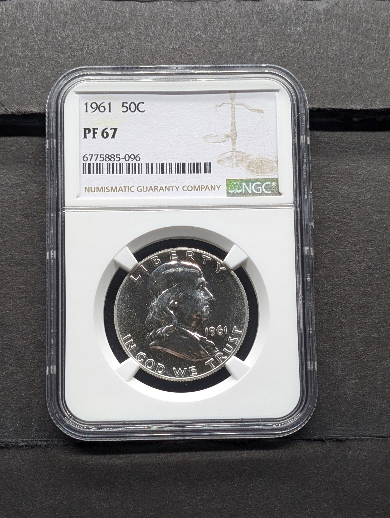 1961 PROOF Franklin Silver Half Dollar - NGC PF67 (1 of 3)