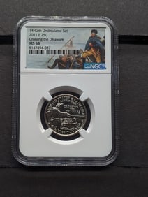2021-P Crossing the Delaware Quarter - NGC MS68
