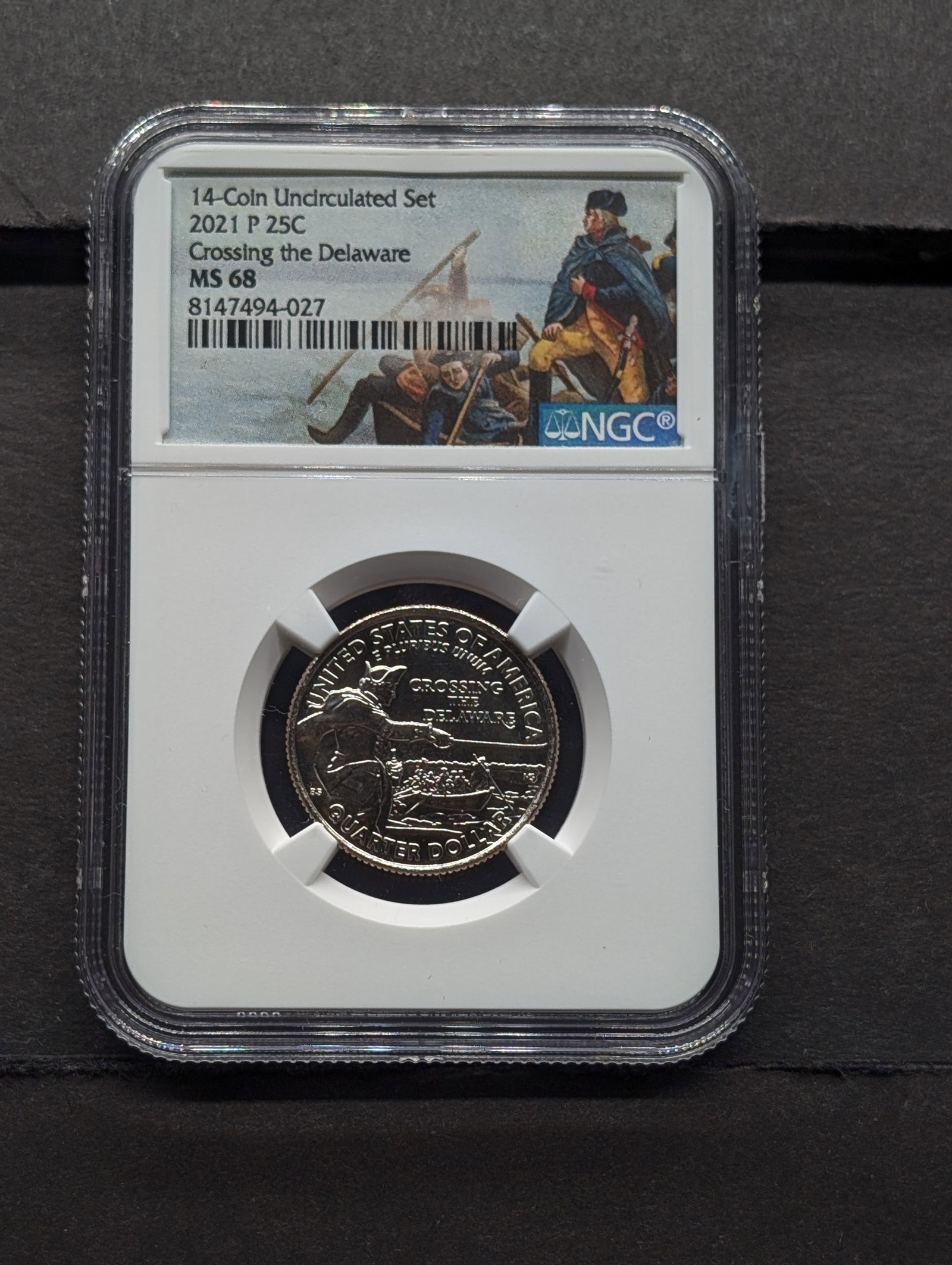2021-P Crossing the Delaware Quarter - NGC MS68: 2021-P Crossing the Delaware Quarter - NGC MS68
