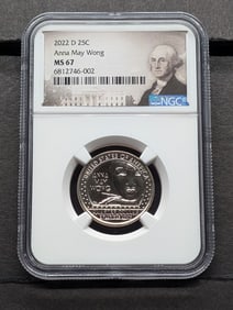 2022-D Anna May Wong Quarter - NGC MS67